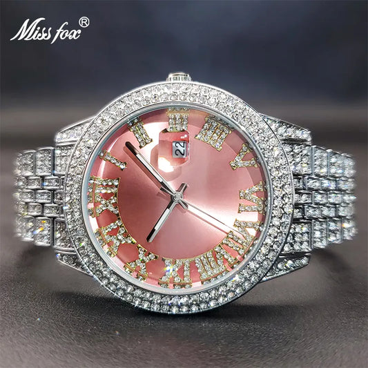 Orologio Uomo MISSFOX Iced Out Drop Diamond Luxury Watch - Orchid Boutique Shop