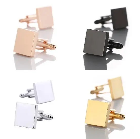 10 pairs Classic Square Plain Cufflinks - Orchid Boutique Shop