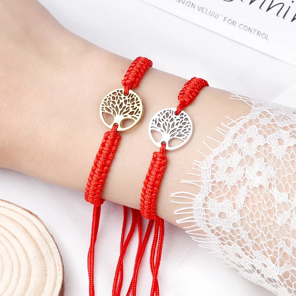 2pcs Handmade Adjustable Life Tree Braided Rope Bracelet & Bangle For Women Men - Orchid Boutique Shop