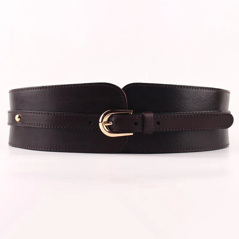 High Quality 100% Cowskin Wide Belt - Orchid Boutique Shop