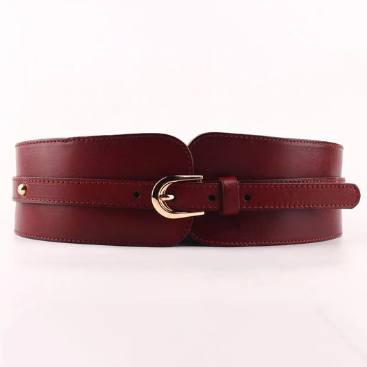 High Quality 100% Cowskin Wide Belt - Orchid Boutique Shop