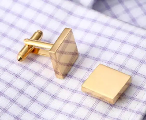 10 pairs Classic Square Plain Cufflinks - Orchid Boutique Shop