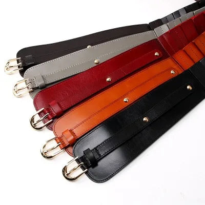 High Quality 100% Cowskin Wide Belt - Orchid Boutique Shop