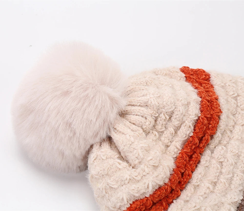 Women's Winter Bomber Hats with Pompom Ball and Ear Flaps - Orchid Boutique Shop