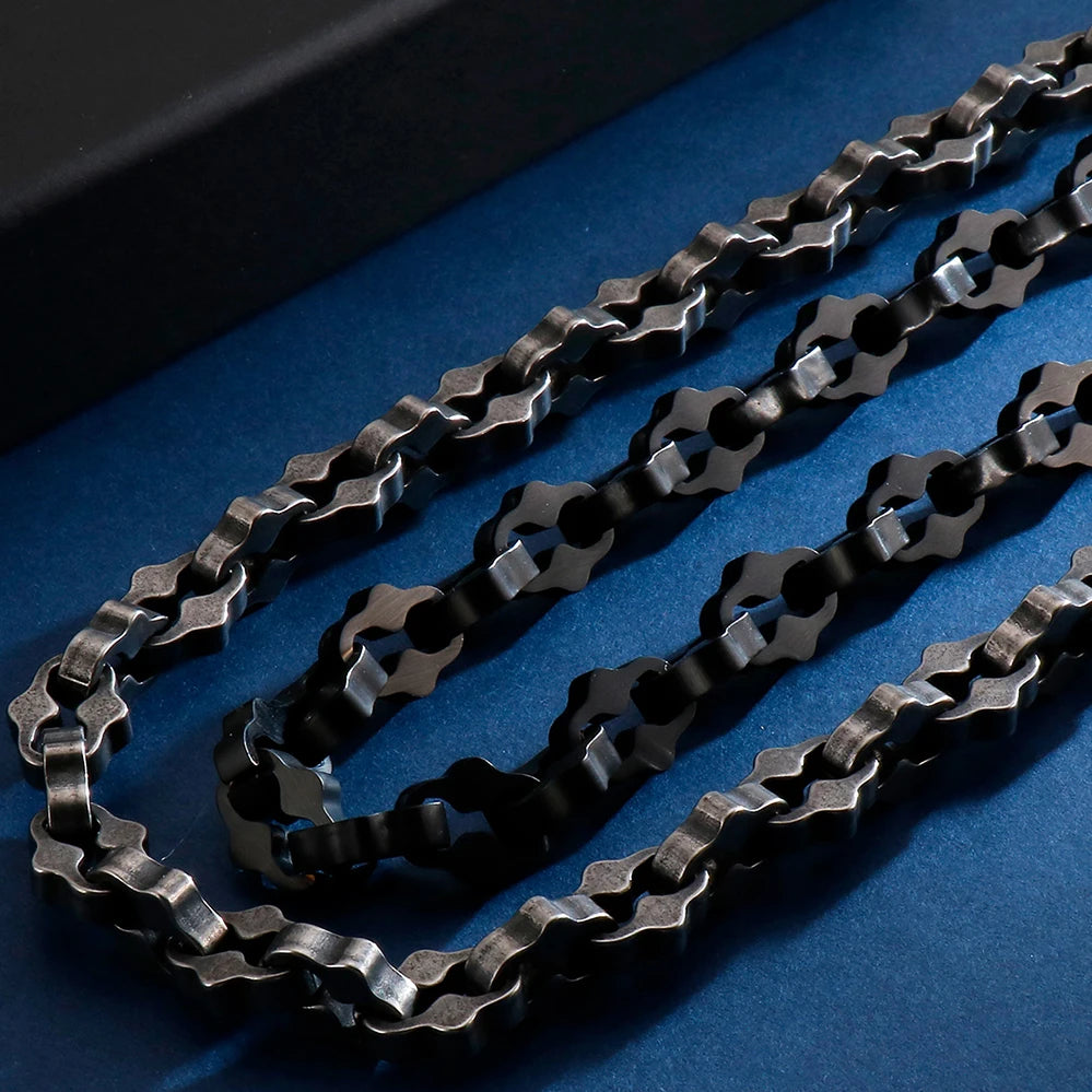 11MM Thick Black Stainless Steel Chains 63CM 24.8" - Orchid Boutique Shop