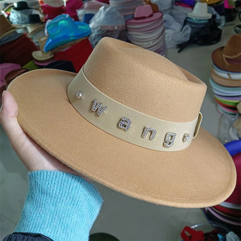 Fedora Hat,  rhinestone ribbon - Orchid Boutique Shop