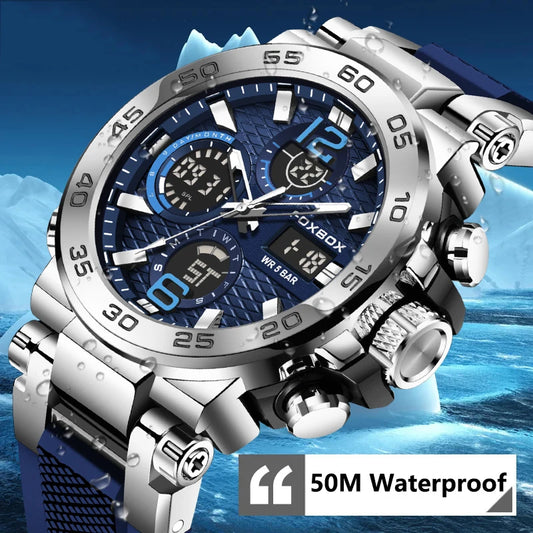 LIGE Men's Military Watch, LED Digital Waterproof Display Clock - Orchid Boutique Shop