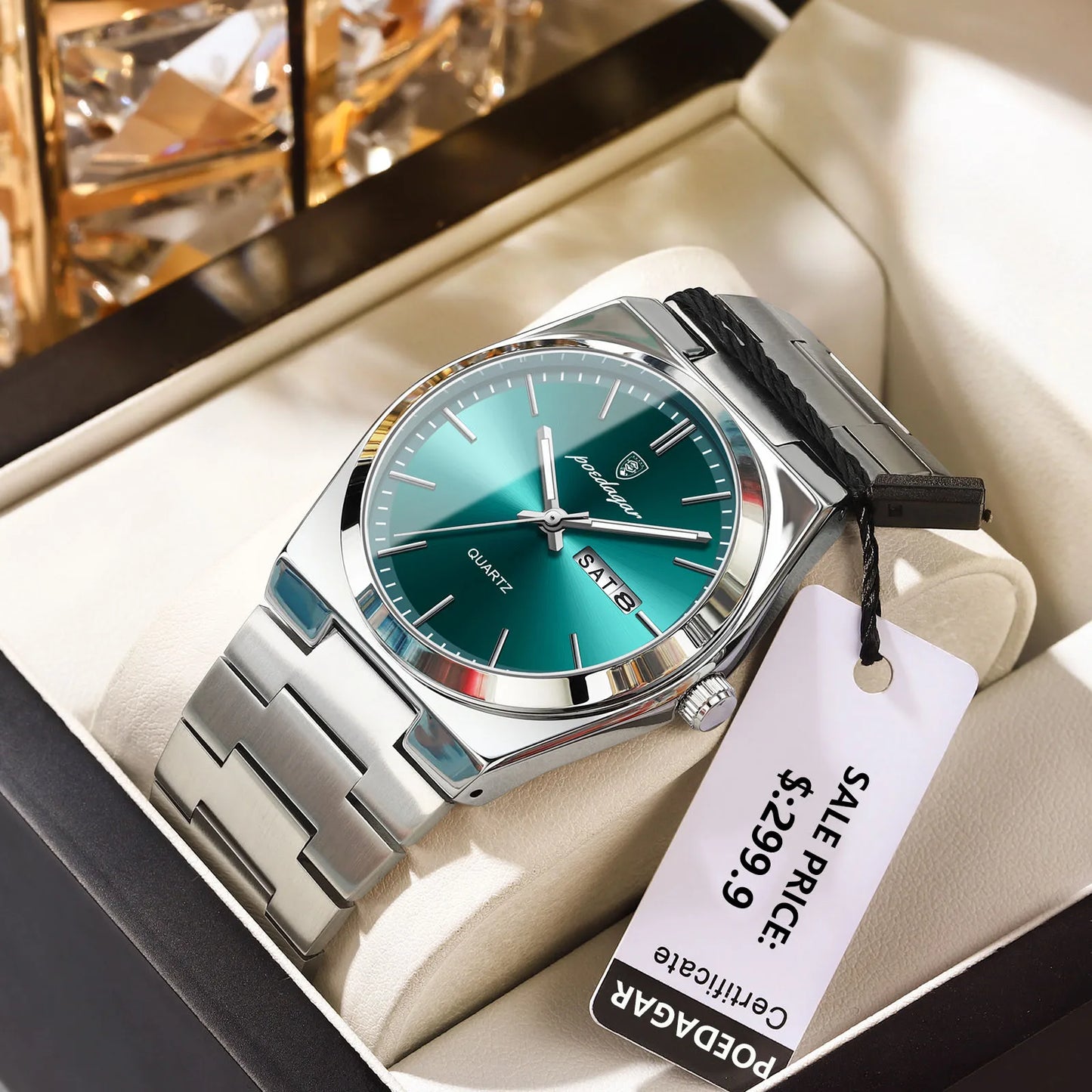 POEDAGAR Luxury Quartz Stainless Steel Men's Wristwatch - Orchid Boutique Shop