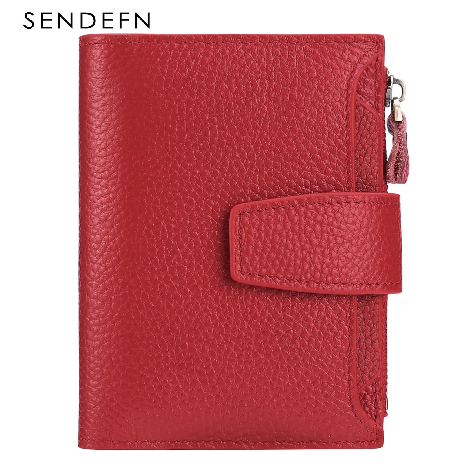 SENDEFN Genuine Leather Wallet, Zipper Card Holder - Orchid Boutique Shop