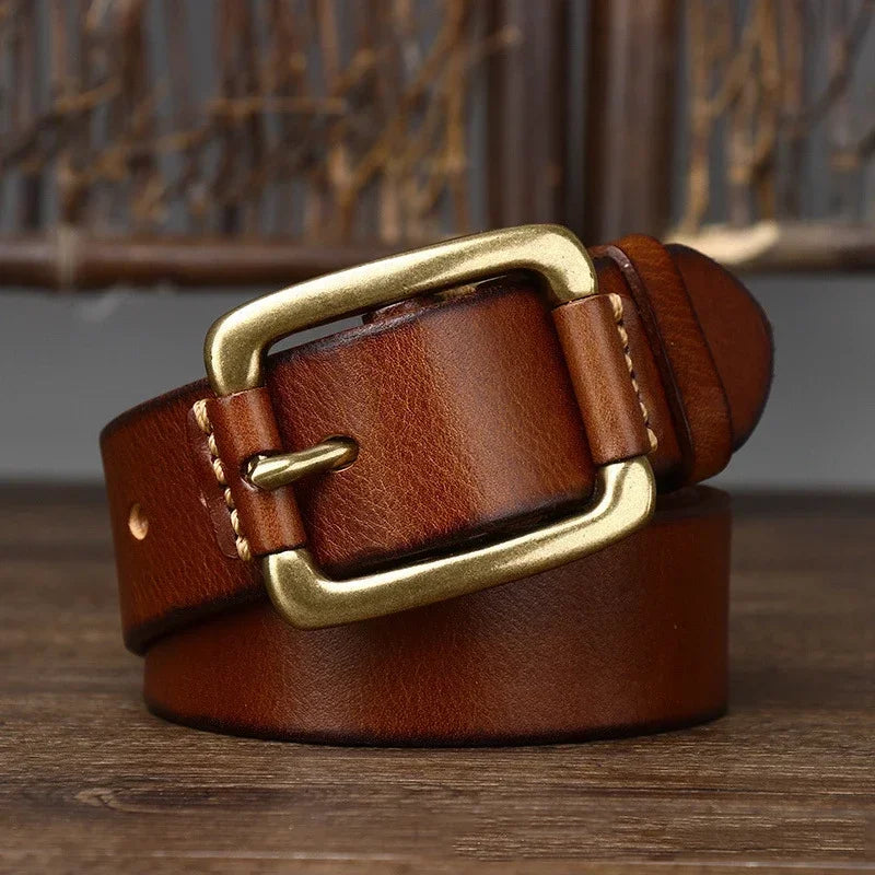 Pure Cowhide High Quality Genuine Leather Belt - Orchid Boutique Shop