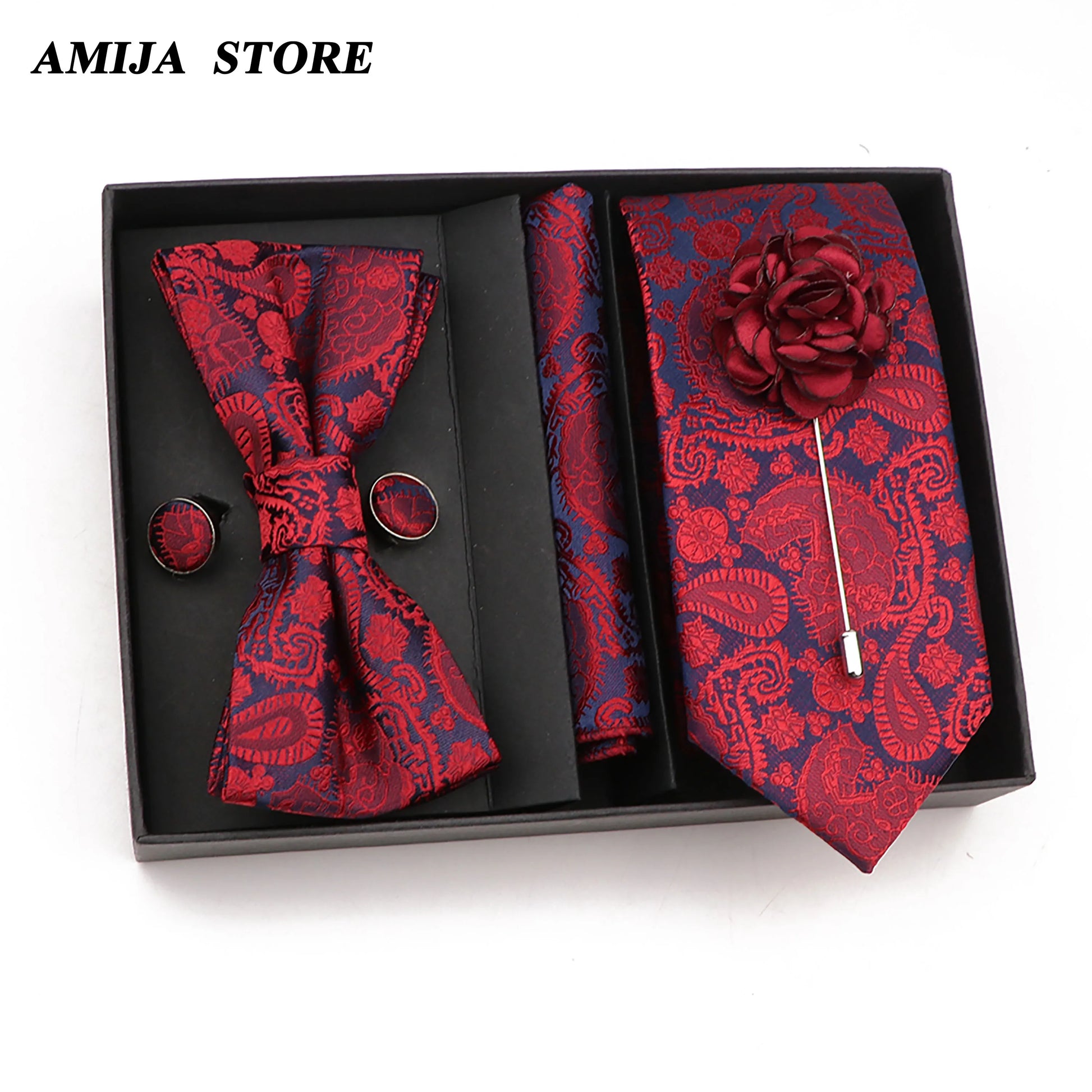 63 Styles Bowtie set, includes Handkerchief, Cufflinks and bowtie - Orchid Boutique Shop