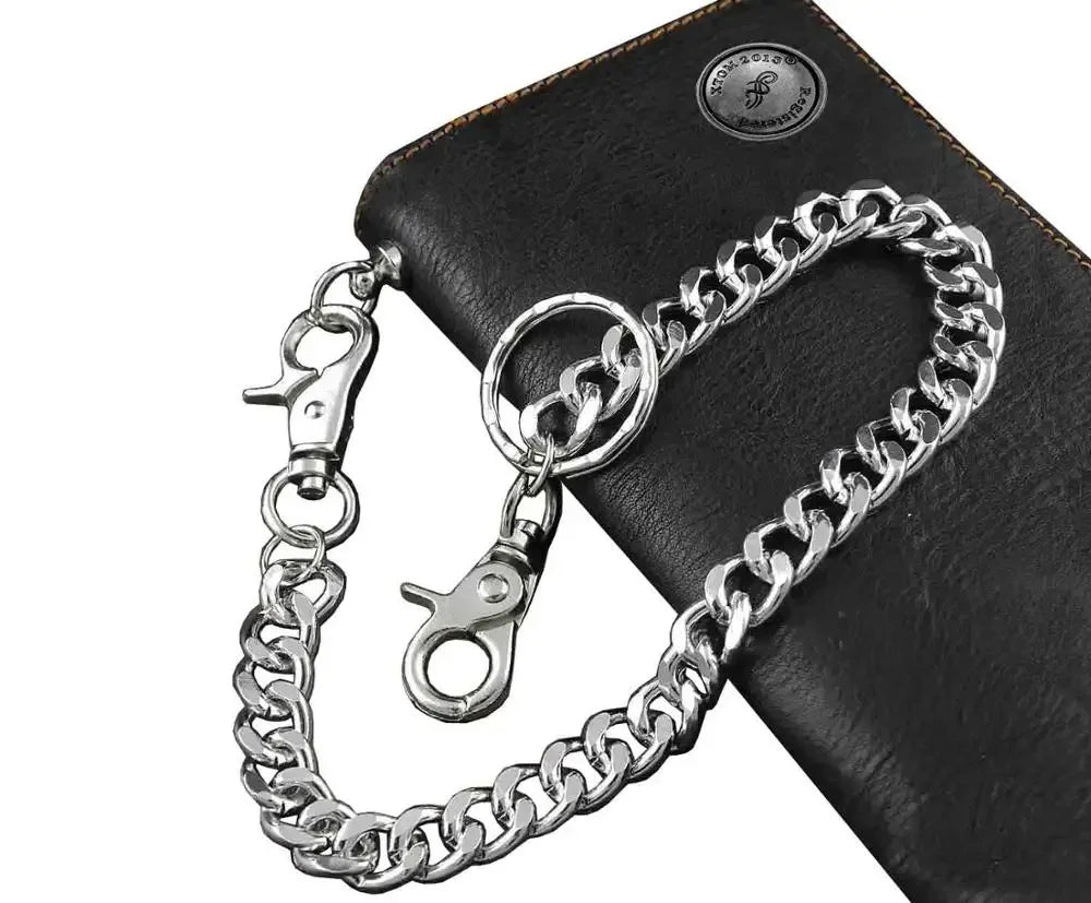 High Quality Leather Biker Wallet with Chain - Orchid Boutique Shop