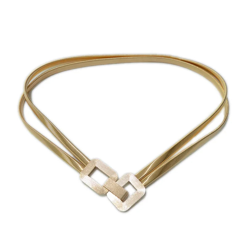 New Luxury Gold Buckle Stretch Belt - Orchid Boutique Shop