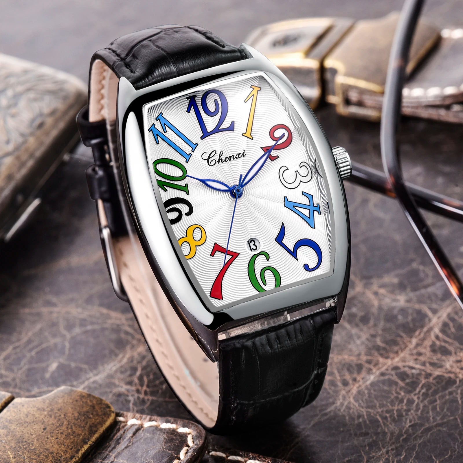 CHENXI Luxury Quartz Watch with Leather Strap - Orchid Boutique Shop