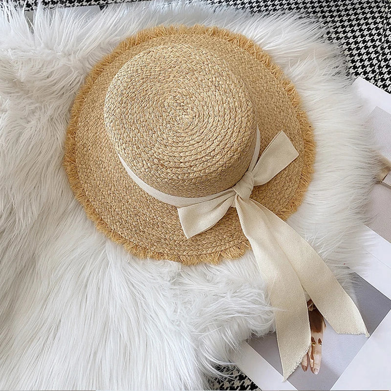 Natural Raffia Wide Brim Sun Hat - Orchid Boutique Shop