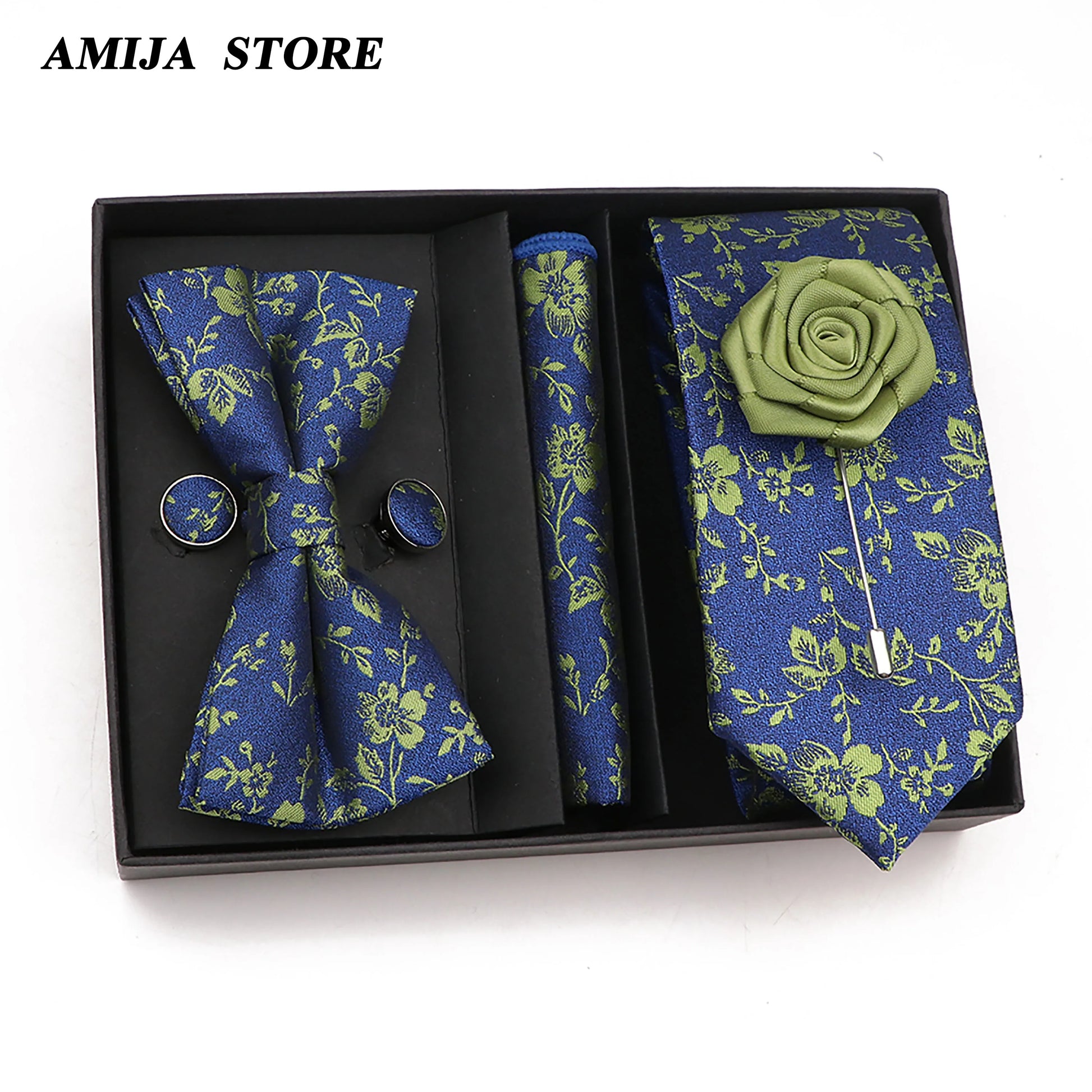 63 Styles Bowtie set, includes Handkerchief, Cufflinks and bowtie - Orchid Boutique Shop