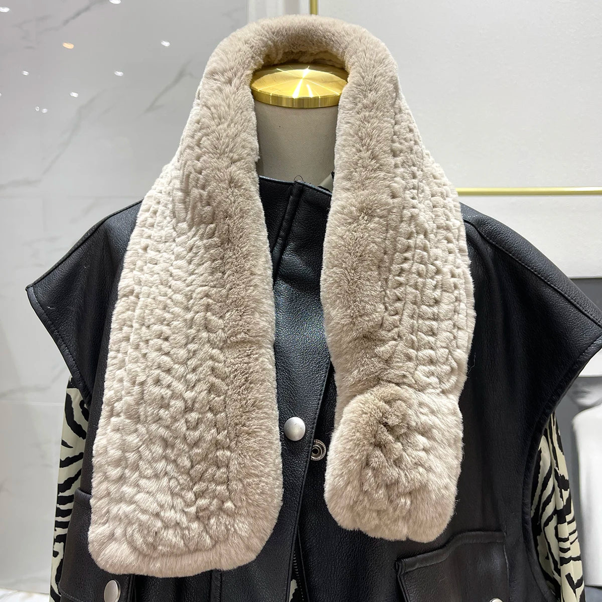 100% Genuine Luxury Fur Scarves - Orchid Boutique Shop