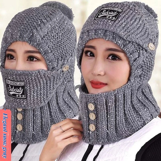 Winter Knitted Balaclava Hat - Orchid Boutique Shop