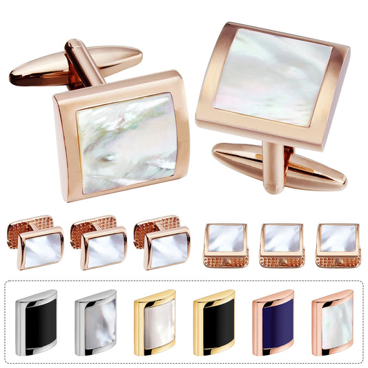 HAWSON Square Brass Cufflinks for Men - Orchid Boutique Shop