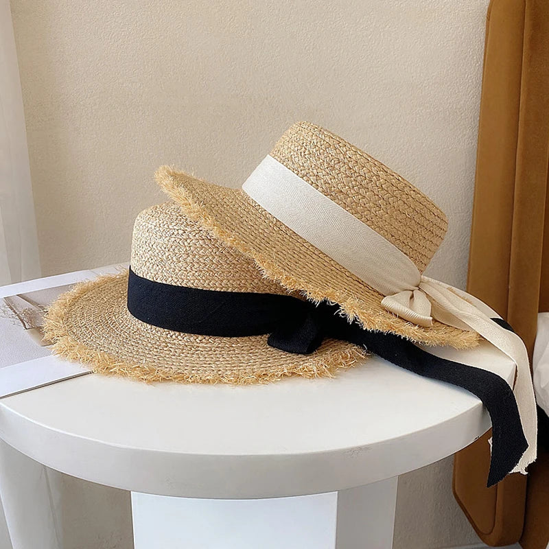 Natural Raffia Wide Brim Sun Hat - Orchid Boutique Shop