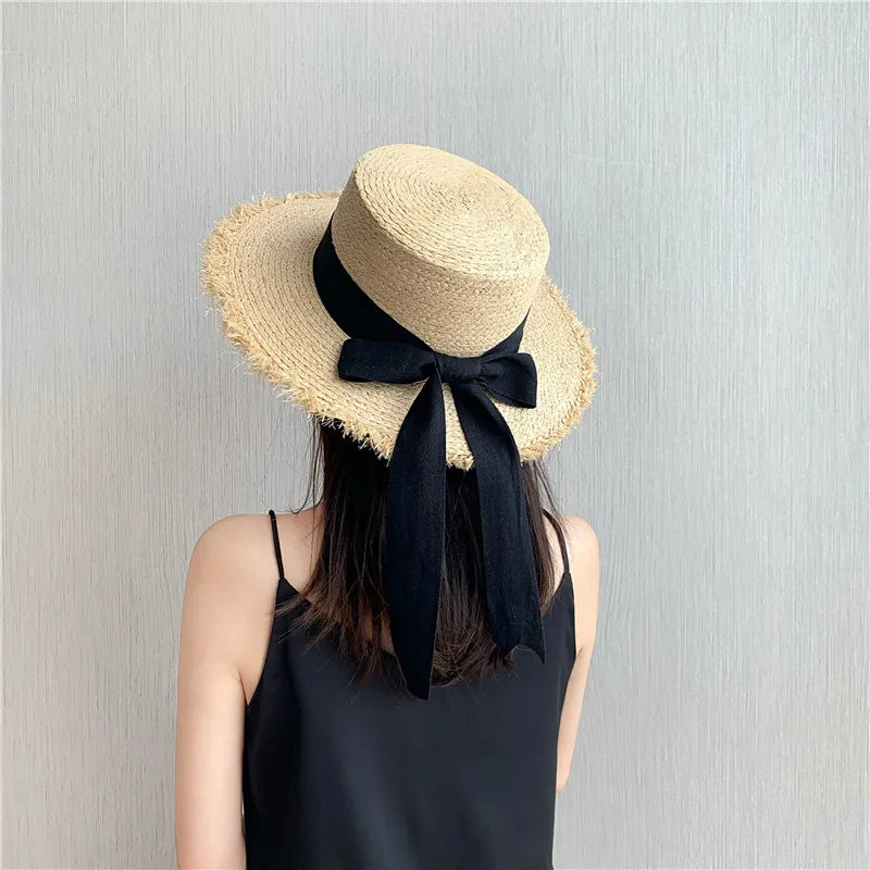 Natural Raffia Wide Brim Sun Hat - Orchid Boutique Shop