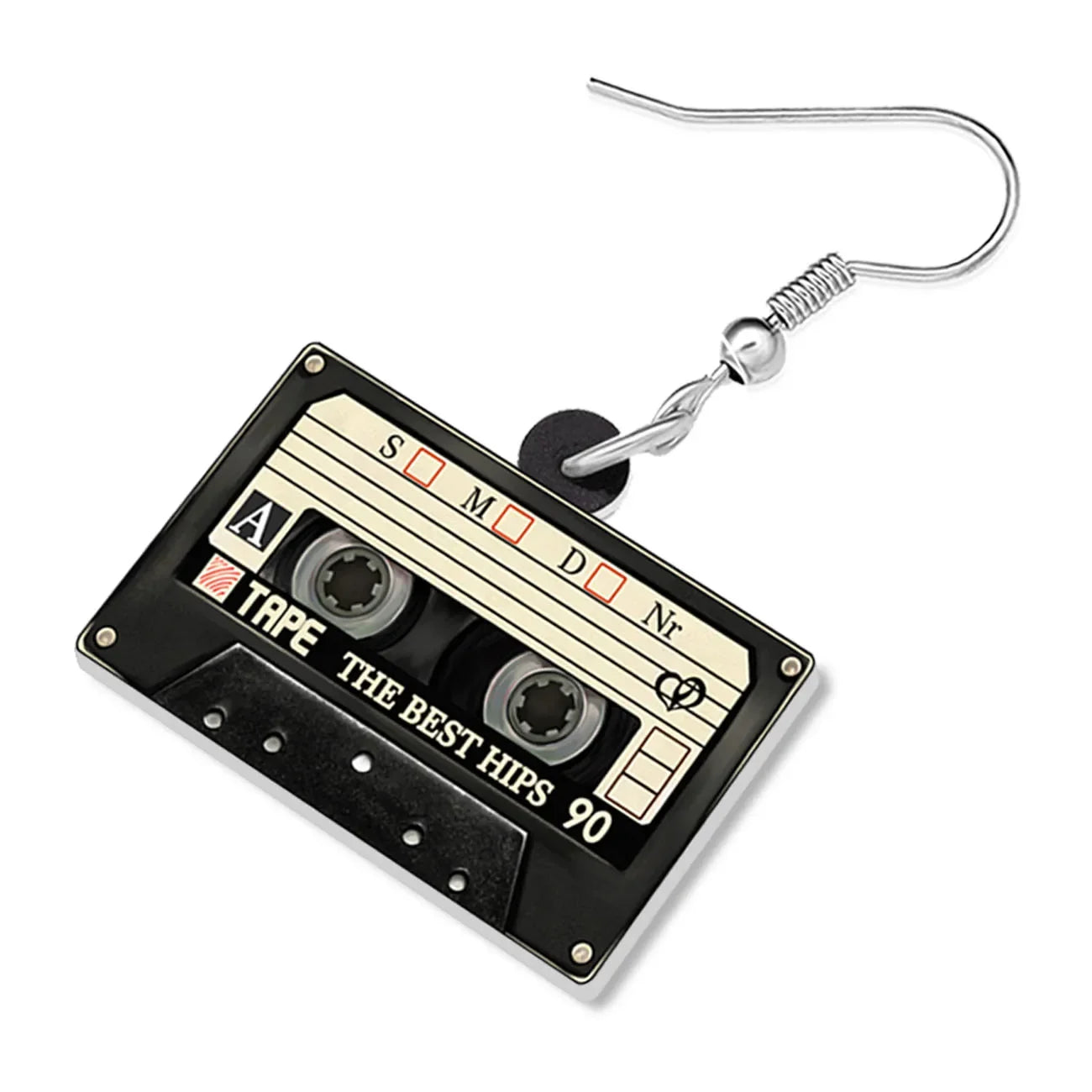 WEVENI Acrylic Retro Rectangle Cassette Tape Earrings - Orchid Boutique Shop