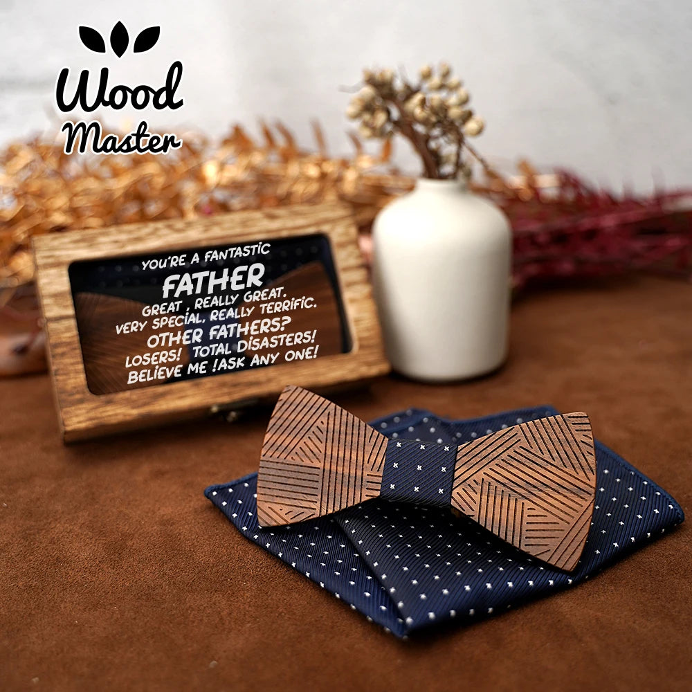 Funny Dad Wooden Bow Tie - Orchid Boutique Shop