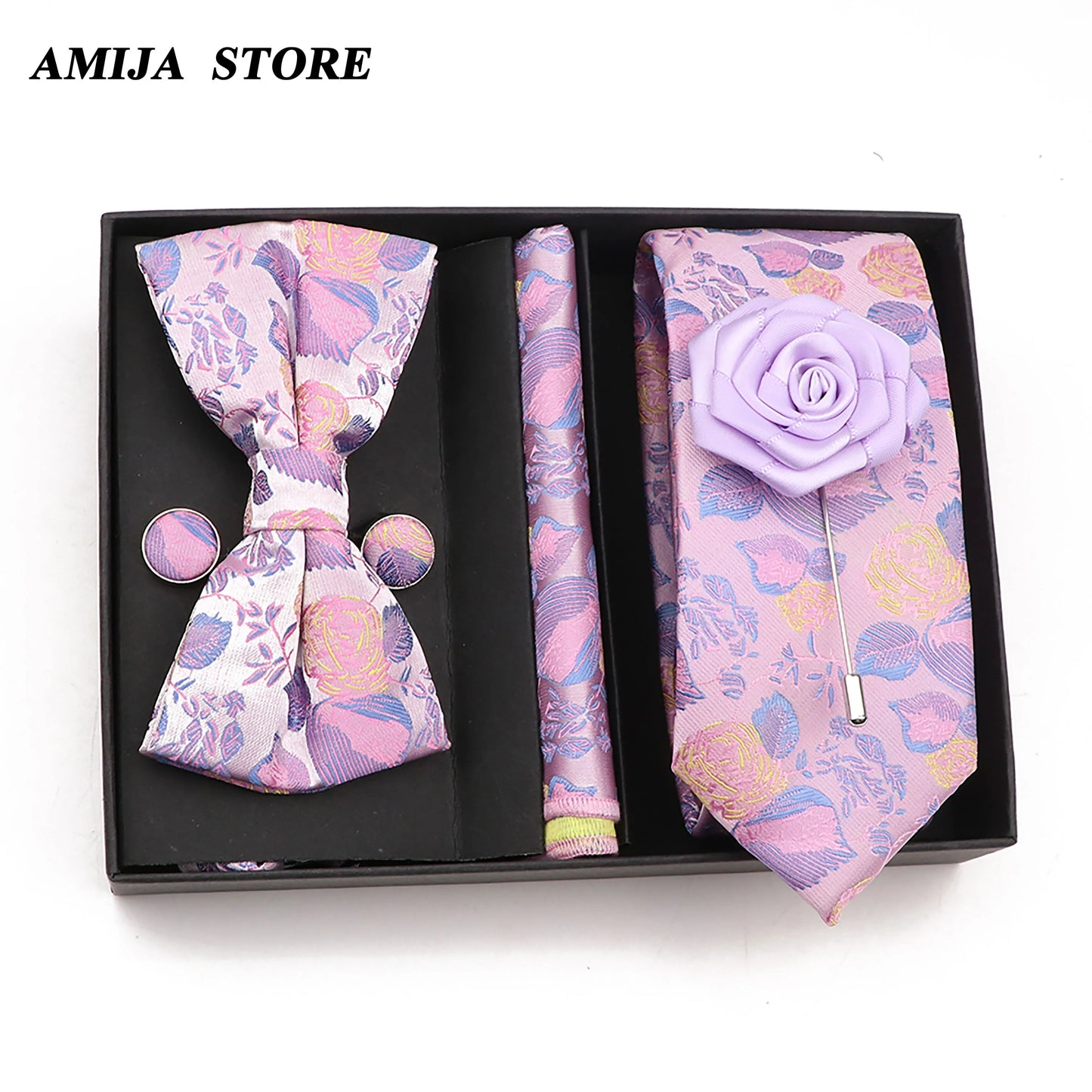 63 Styles Bowtie set, includes Handkerchief, Cufflinks and bowtie - Orchid Boutique Shop